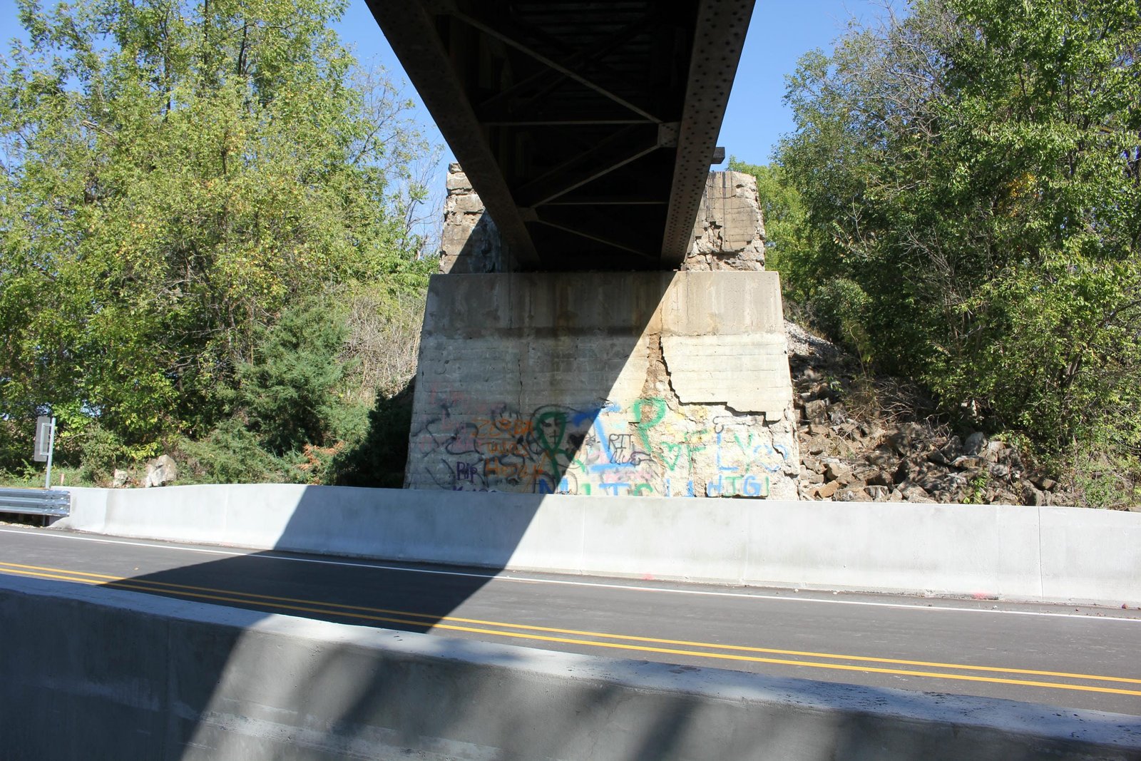 Under bridge